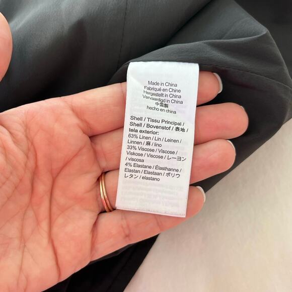 J. Crew NWT Stretch Viscose Linen Blend Gold Button Front Puff Sleeve Mini Dress - Picture 10 of 12